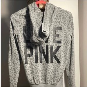 Victoria’s Secret Leopard Cheetah Velour Zip Up
